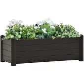 vidaXL Upphöjd odlingslåda PP antracit 100x43x35 cm