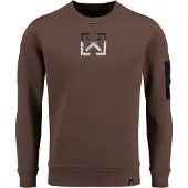 Key Largo Sweatshirt 'ELECTION' brun / svart / vit