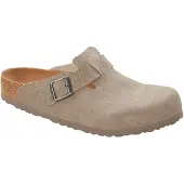 Birkenstock Boston Soft Footbed Suede Leather Sandaler taupe, 46