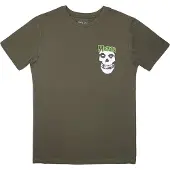 Ginza.se Misfits: Unisex T-Shirt/Mini Skull & Logo (Green) (Medium)