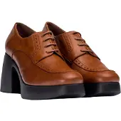 Wonders för kvinnor. H-4962_2525_2725 Loafers i läder Mercedes Brun (39), Hud, 5 till 8 cm, Nyckelband, Casual