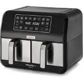 Kenwood Home Appliance HFM20.000MB Varmluftsfritös 8 l 1700 W Timerfunktion, Non-stick-beläggning Svart/Silver