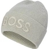 BOSS Wool-blend beanie hat with embroidered logo