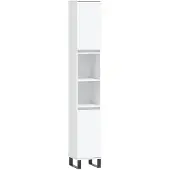 vidaXL Badrumsskåp vit 30x30x190 cm konstruerat trä
