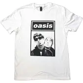Ginza.se Oasis: Unisex T-Shirt/Noel & Liam Boxed Photo (White) (X-Large)