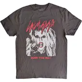 Ginza.se Lady Gaga: Unisex T-Shirt/Born This Way Photo (Charcoal Grey) (Large)