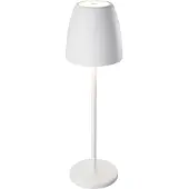 MEGATRON LED-batteribordslampa Tavola vit Tavola, dimbar, Vitt / opal, Aluminium / grå / zink, Ungt boande