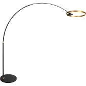 Steinhauer Båglampa Ringlux, dimbar, Svart, Vardagsrum / matsal, Metall, Modern, Golvlampa