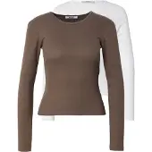 About You T-shirt 'Insa' brun / vit