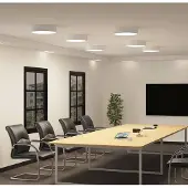 Arcchio LED taklampa Noabelle , dimbar, Vitt / opal, Kök, Metall, Modern, LED-taklampa
