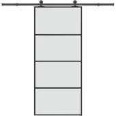 Super Merchant Vidaxl Skjutdörr med Beslag, 90x205 cm, ESG-glas och Aluminium