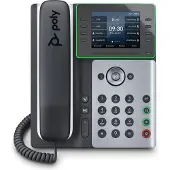 Poly Edge E350 - VoIP-telefon med nummerpresentation/samtal väntar - 3-riktad samtalsförmåg - SIP, SDP - midnattsblå, vit