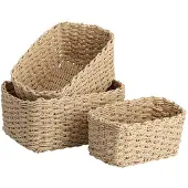 Zeller förvaringskorgar, flätat papper, 3 st