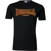 Lonsdale T-shirt 'Classic' gul / mörkröd / svart