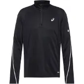 Asics Road Lite-Show 1/2 Zip Black Shirt, Size L