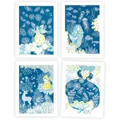 Adlibris Skapa med Ljus och Cyanotopi Sagoskog 8 Ark Djeco