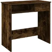 vidaXL Skrivbord rökfärgad ek 80x40x75 cm konstruerat trä
