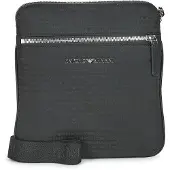 Emporio Armani Logotyp Dragkedja Nylon Axelväska Crossbodyväska Herrväskor Svart Y4M425-YQ76E-81073 Basic Set (Bag+Dust Bag)
