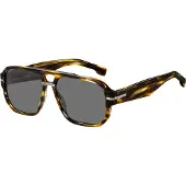 BOSS Patterned-acetate sunglasses with silver-tone details