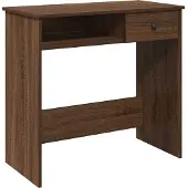 vidaXL Skrivbord brun ek 80x40x75 cm konstruerat trä