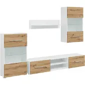 vidaXL TV-möbler 5 delar med LED-belysning artisan ek konstruerat trä