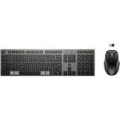 HP 725 - Sats med tangentbord och mus - flera enheter, uppladdningsbar, drivs av SuperCapacitor - full size - trådlös - Bluetooth, 2.4 GHz - tysk -...