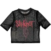 Ginza.se Slipknot: Ladies Crop Top/Logo (Black) (Back Print & Mesh) (Large)