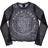 Ginza.se Sleep Token: Ladies Crop Top/Tomb (Black) (Mesh) (XX-Small)