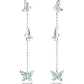 Swarovski Lilia Mode Minimalistisk Fjäril Vattendroppe Rodiumpläterade Kristallörhängen Damörhängen 5662182 Blue/Silver,One Size