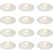 QAZQA Set om 12 vita infällda spotlights GU10 50 mm - Gijs