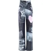 Winshape Sportbyxa 'CUL101C' grå / grå denim / rosa / vit