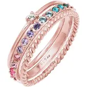 Elli Ring 'Rainbow' roséguld / blandade färger