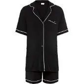 LASCANA Kort pyjamas svart / vit