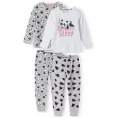 MINOTI Pyjamas grå / svart / vit