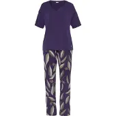 LASCANA Pyjamas beige / oliv / mörklila / gammalrosa