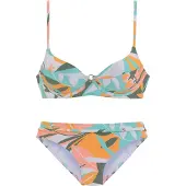 Sunseeker Bikini ecru / turkos / gran / mörkorange