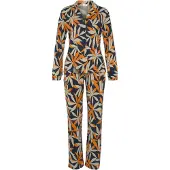 s.Oliver Pyjamas beige / mörkblå / orange