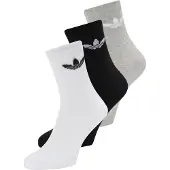 Adidas Sockor 'Trefoil' gråmelerad / svart / vit
