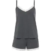 s.Oliver Kort pyjamas grå / vit