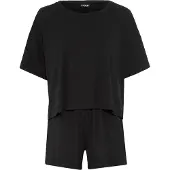 LASCANA Kort pyjamas svart