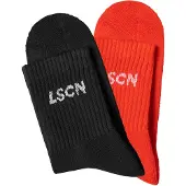 LASCANA Sockor röd / svart / vit