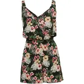KOROSHI Jumpsuit grön / ljusröd / svart / vit
