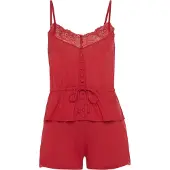 LASCANA Kort pyjamas röd