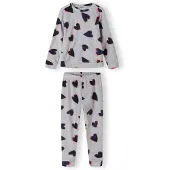 MINOTI Pyjamas marinblå / ljusgrå / lax