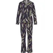 LASCANA Pyjamas marinblå / pastellgrön / mörkgrön / ljusrosa