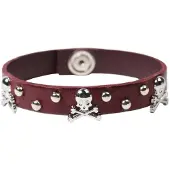 Scalpers Armband burgunder / silver