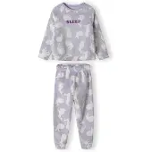 MINOTI Pyjamas lilamelerad / bordeaux / vit