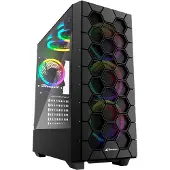 Sharkoon RGB Hex - Mid tower - ATX - Seitenteil mit Fenster (gehärtetes Glas) Desktop Datorchassi Svart