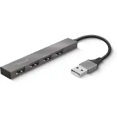 Trust 23786 USB-hubb 4 Port USB-A USB 2.0 480 MBit/s Aluminiumhölje USB-Hubs, Schnittstellen-Verteiler