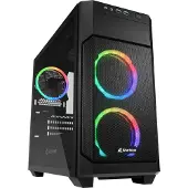 Sharkoon V1000 RGB - microATX - Seitenteil mit Fenster (gehärtetes Glas) Microtower Datorchassi Svart